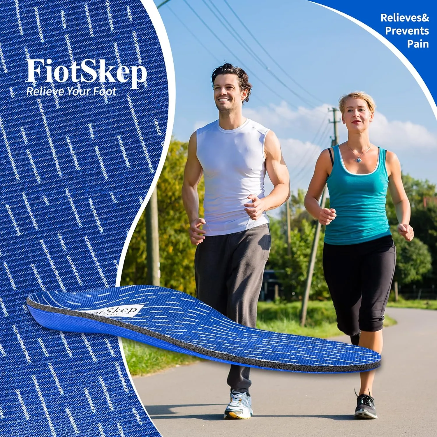 Powerful Original High Arch Support Insoles Soft Memory Foam Shock Absorption Orthotics Plantar Fasciitis Flat Feet Over-Pronation Inserts Relieve Foot Pain