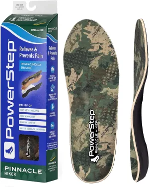 Powerstep Insoles, Pinnacle Hiker, Arch Support Hiking Boot Insole, Maximum Arch Support Orthotic For Women and Men
