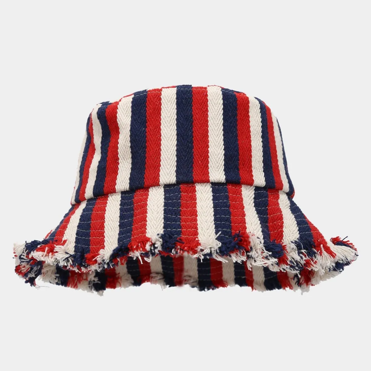 Quanhaigou Frayed Unisex Sun Hats, Fashion Beach Bucket Hat for Men Women,Summer Outdoor Boy's Girls Boonie Cap