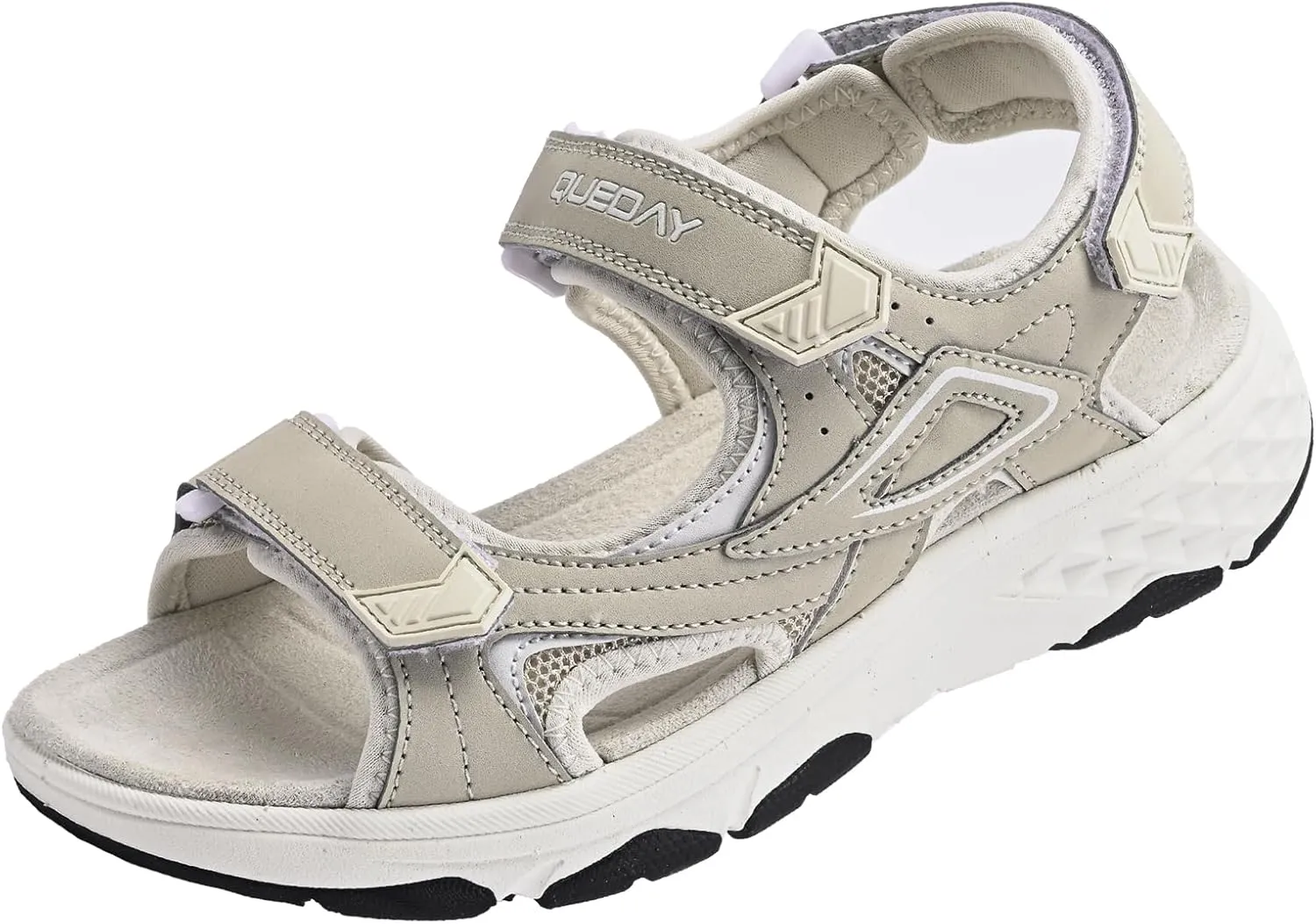 Queday Womens Mens Sport Sandals Outdoor Hiking Sandals with Arch Support Comfortable Athletic Beach Sandals for Travel Walking Trekking Camping