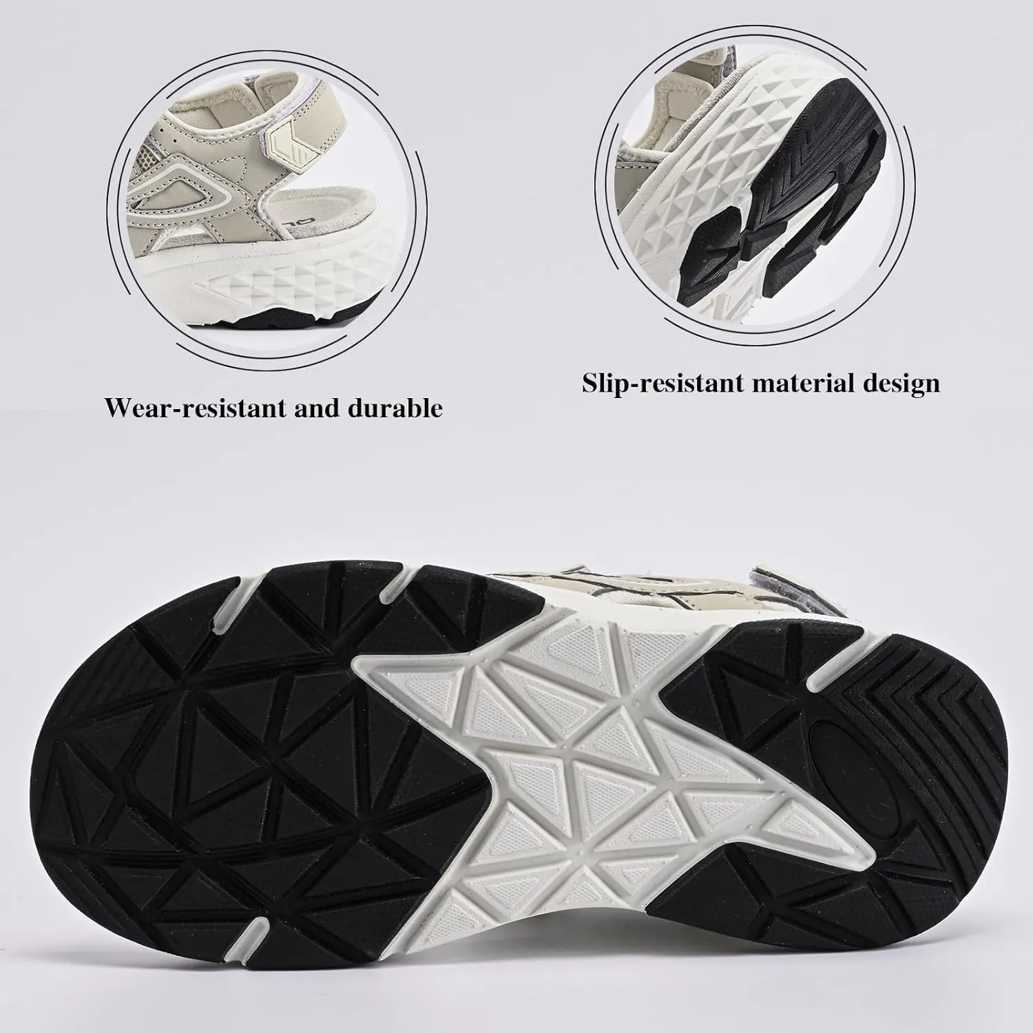 Queday Womens Mens Sport Sandals Outdoor Hiking Sandals with Arch Support Comfortable Athletic Beach Sandals for Travel Walking Trekking Camping