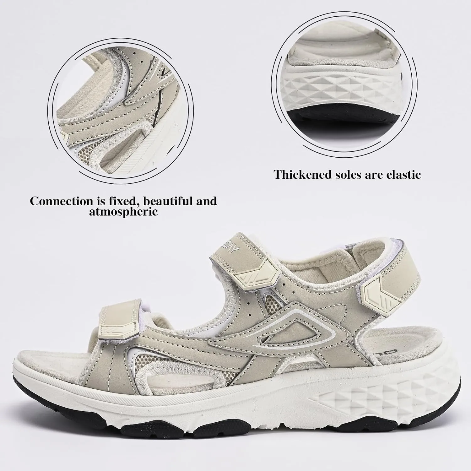 Queday Womens Mens Sport Sandals Outdoor Hiking Sandals with Arch Support Comfortable Athletic Beach Sandals for Travel Walking Trekking Camping