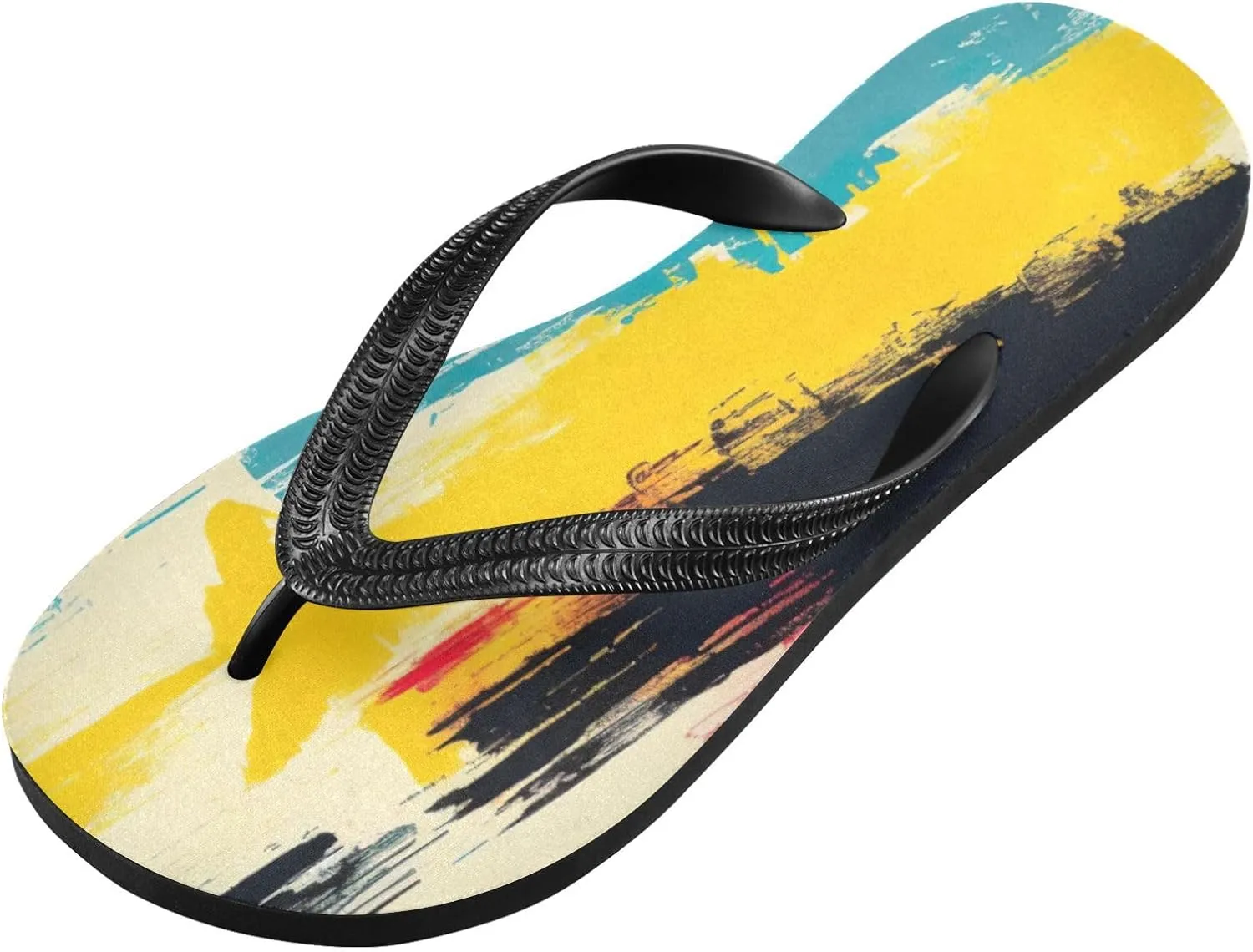 Rainbow Stripe Flip Flop Beach Summer Casual Sandal for Women & Men Shower Shoes XS