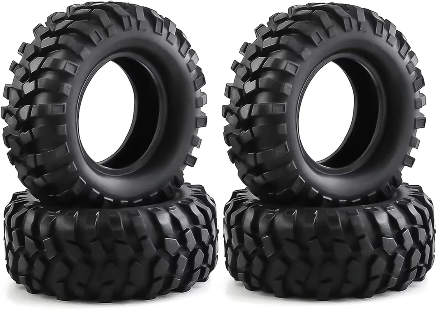 Rc Car Wheel Rim Tire Compatible with Traxxas for TRX4 D90 for Axial for SCX10 II III for Redcat for MST 1/10 RC Crawler Car 95mm 1.9" Rubber Tire Wheel Tyre