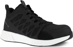 Reebok Work Men's RB4316 Fusion Flexweave Safety Composite Toe Athletic Mid Cut Work Shoe Black and White Industrial & Construction Boot, 12