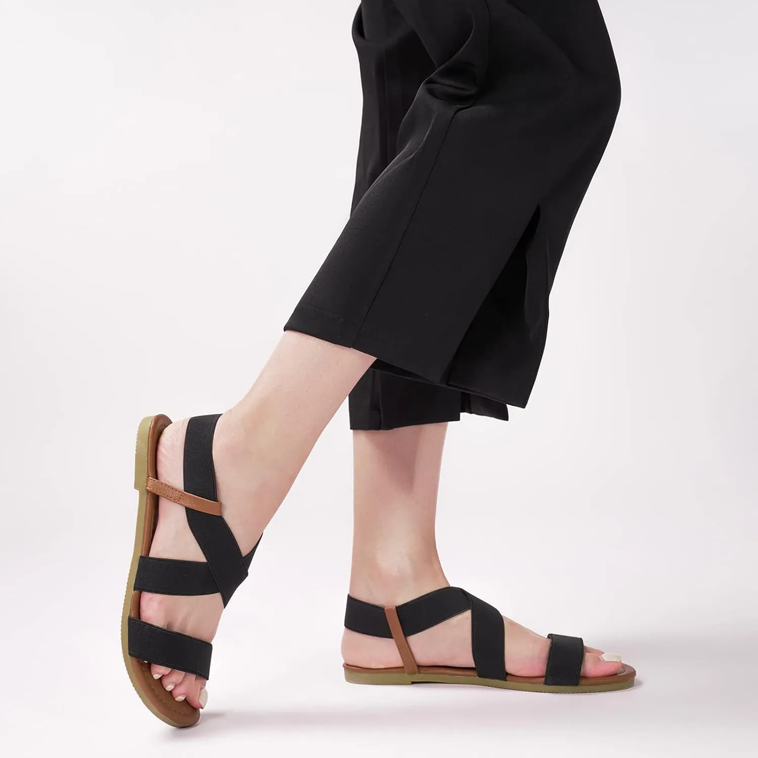 Rekayla Flat Elastic Sandals for Women