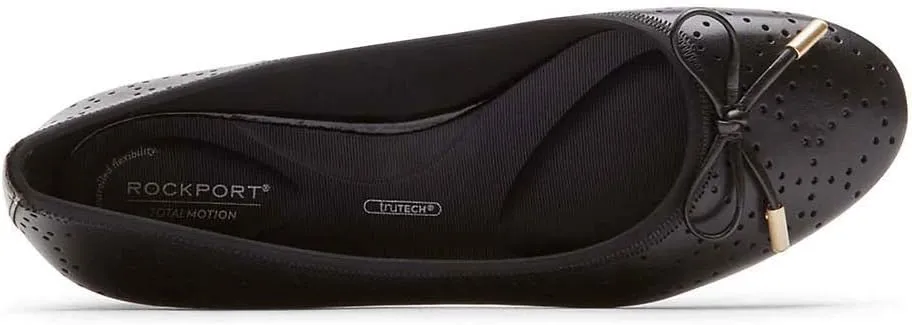 Rockport Women's Total Motion Shea Perforated Bow Ballet Flat