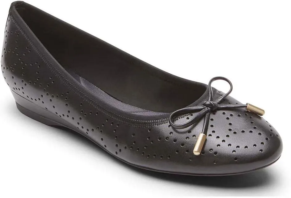 Rockport Women's Total Motion Shea Perforated Bow Ballet Flat