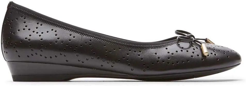 Rockport Women's Total Motion Shea Perforated Bow Ballet Flat