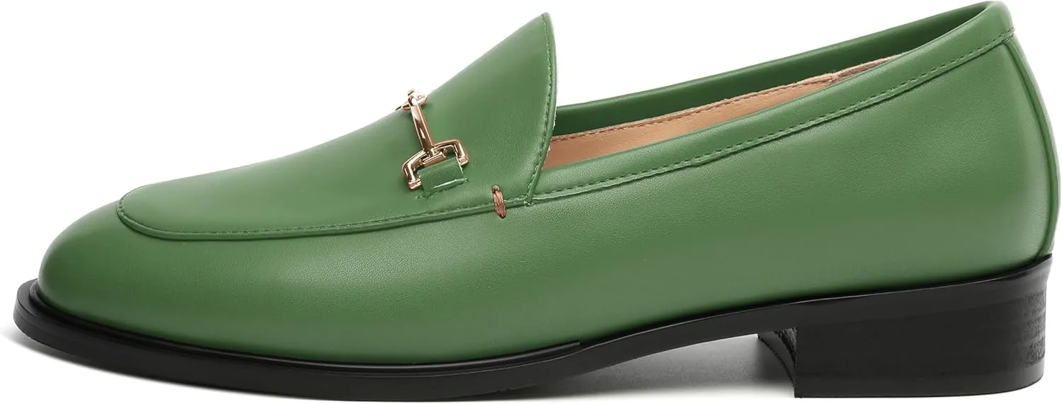 ROSERWISH Loafers for Women Flats Shoes Womens Penny Loafers Slip On Comfortable Office Work Flats Fashion Dress Shoes