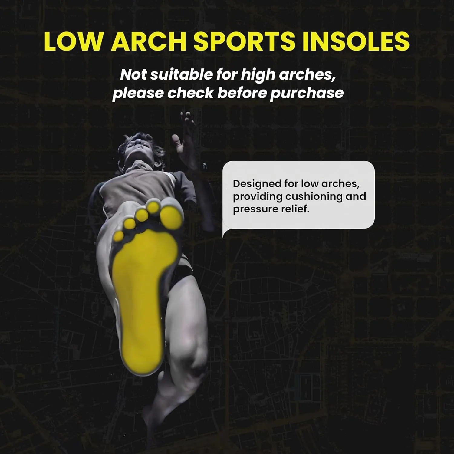 Running Sports Insoles Plantar Fasciitis - Welnove Athletic Inserts Arch Support for Flat Feet - Shock Absorption Insoles Foot Pain Fatigue Relief, Enhance Performance, Fit Most Shoes, Men Women (M)