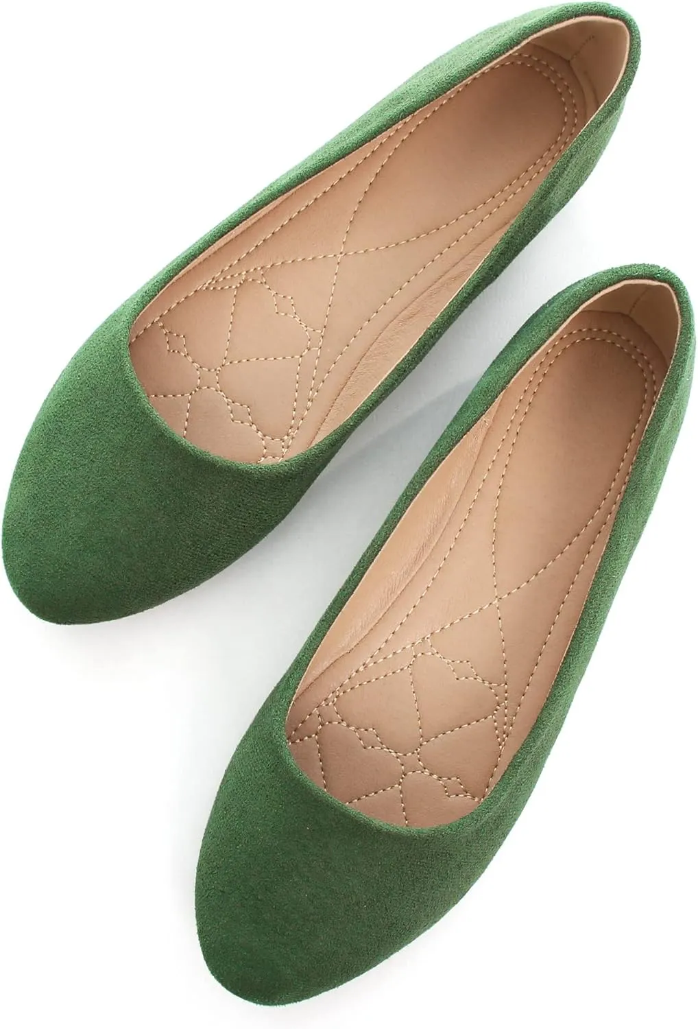SAILING LU Pointy Toe Shoes Women Ballet Flats Comfort Solid Flat Shoes for Women Work Slip On Moccasins