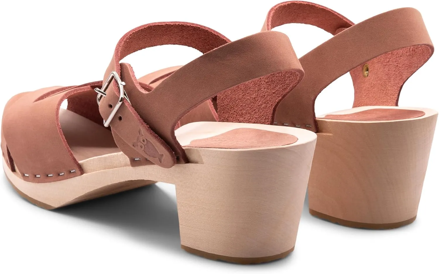 Sandgrens Handmade Swedish Wood Clogs for Women, High Heel Sandal | Monroe