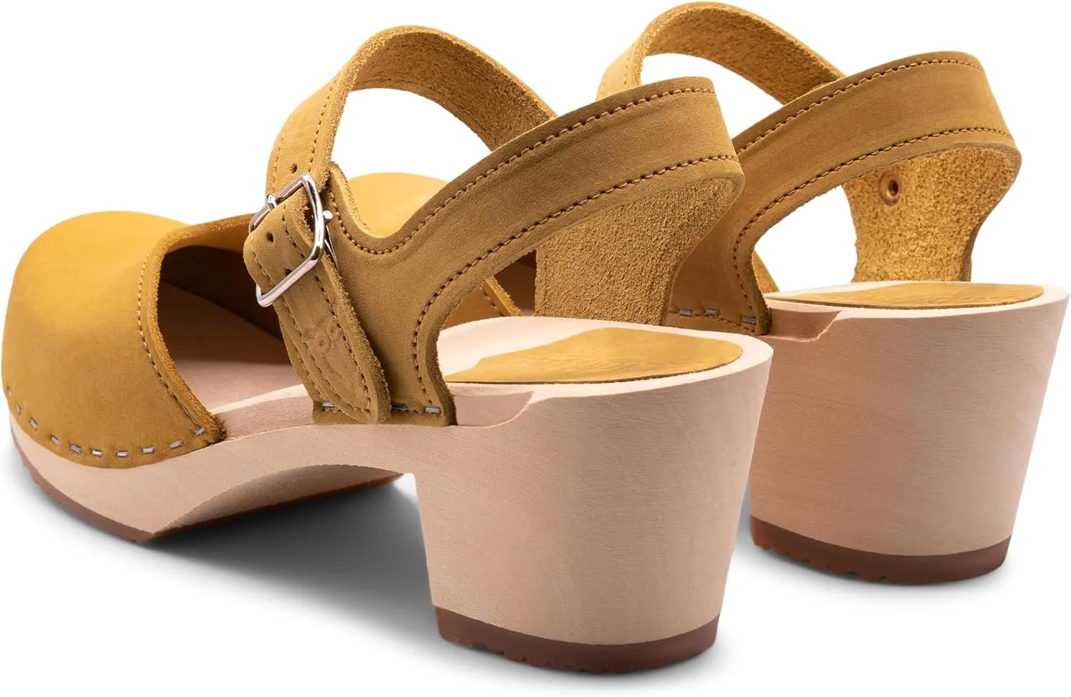 Sandgrens Handmade Swedish Wood Clogs for Women, High Heel Sandal | Victoria