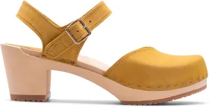 Sandgrens Handmade Swedish Wood Clogs for Women, High Heel Sandal | Victoria