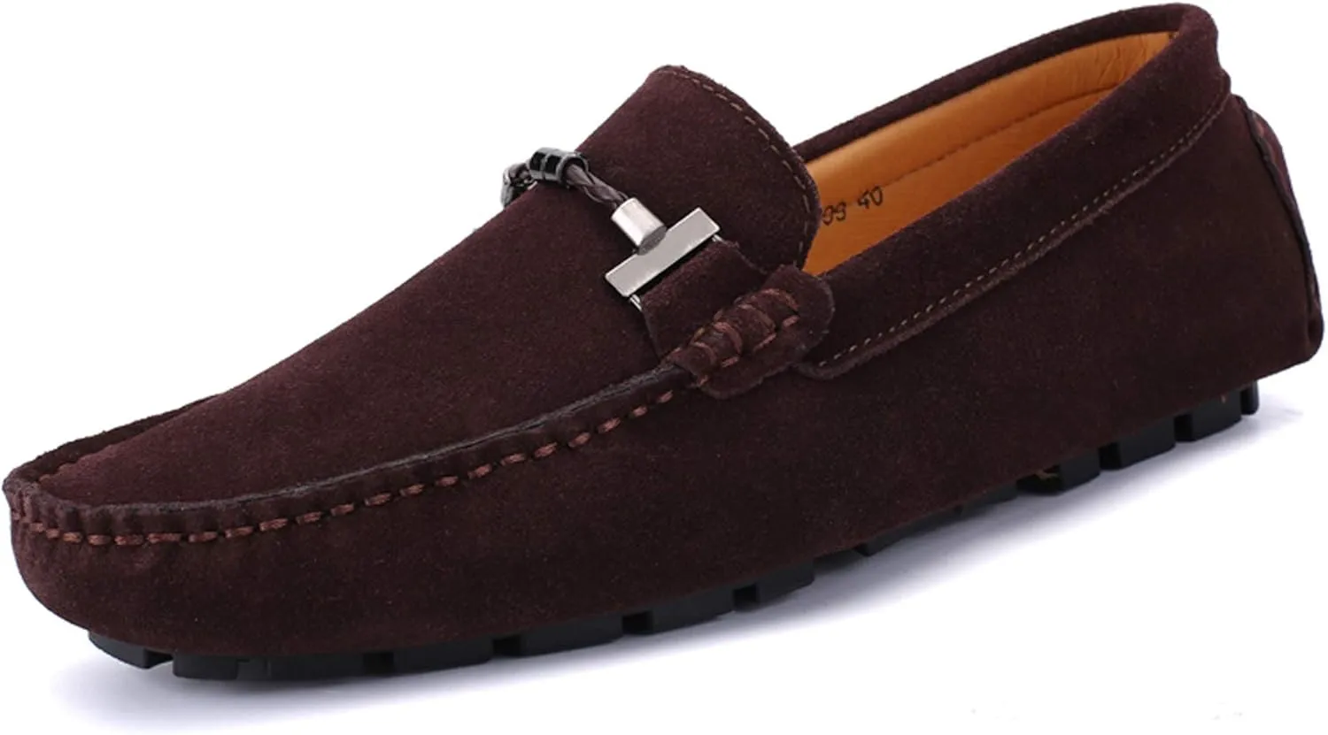 Santimon Mens Driving Penny Loafers Suede Moccasins Slip On Casual Dress Boat Shoes
