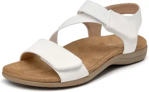 SelenePair Women's Arch Support Walking Flat Sandals Comfort Orthotic Slides With Hook And Loop Fasteners