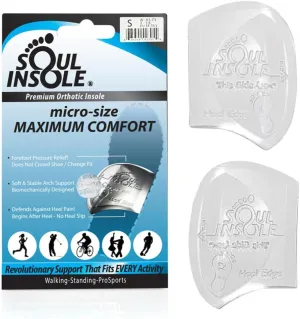 Shoe Bubble Orthotic Insole – Memory Gel Insoles for Plantar Fasciitis, Pronation, Heel Pain, Arch Supports, Midfoot Support (Transparent (Thicker Support), Medium)