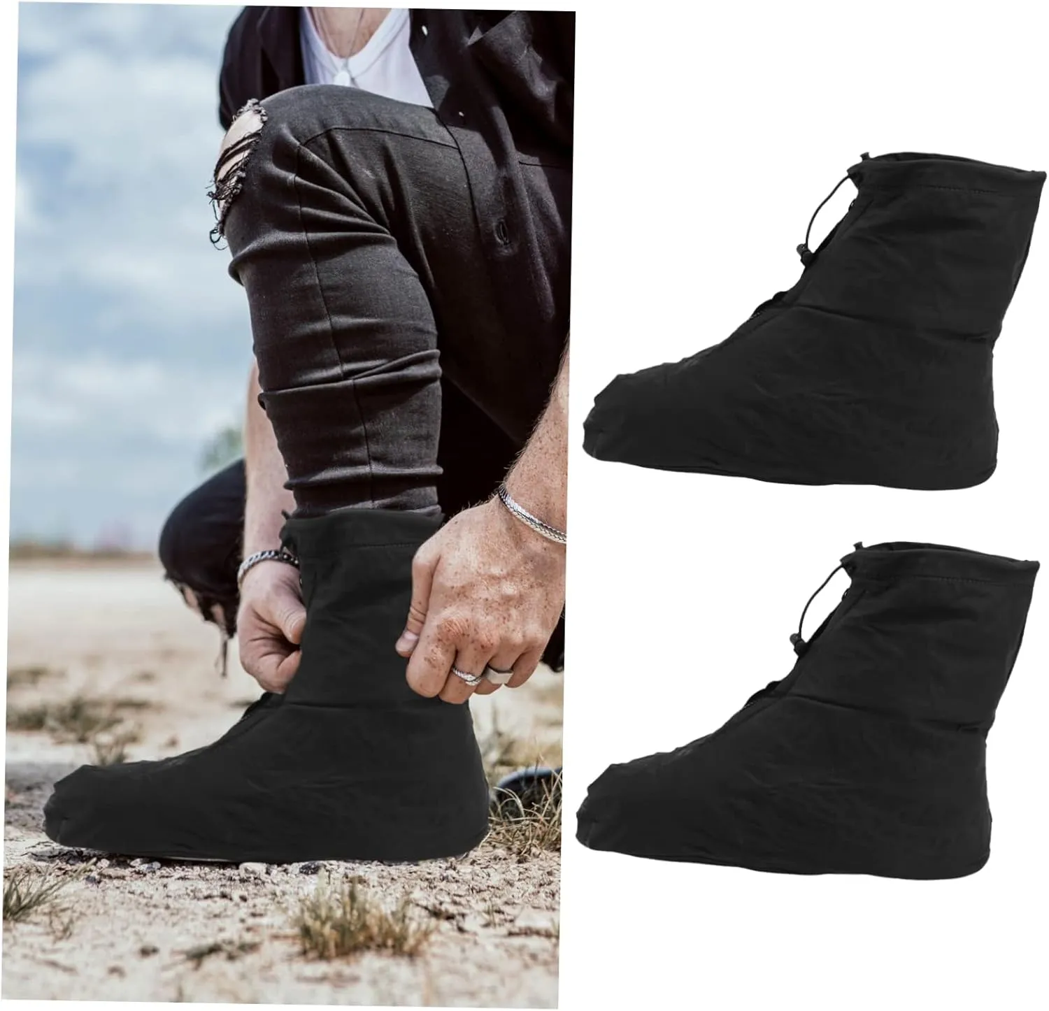 Shoe Cover Waterproof Shoes Coversilicon Rainy Rain Shoes Cover Over The Shoe Rain Boots Mens Rainboots