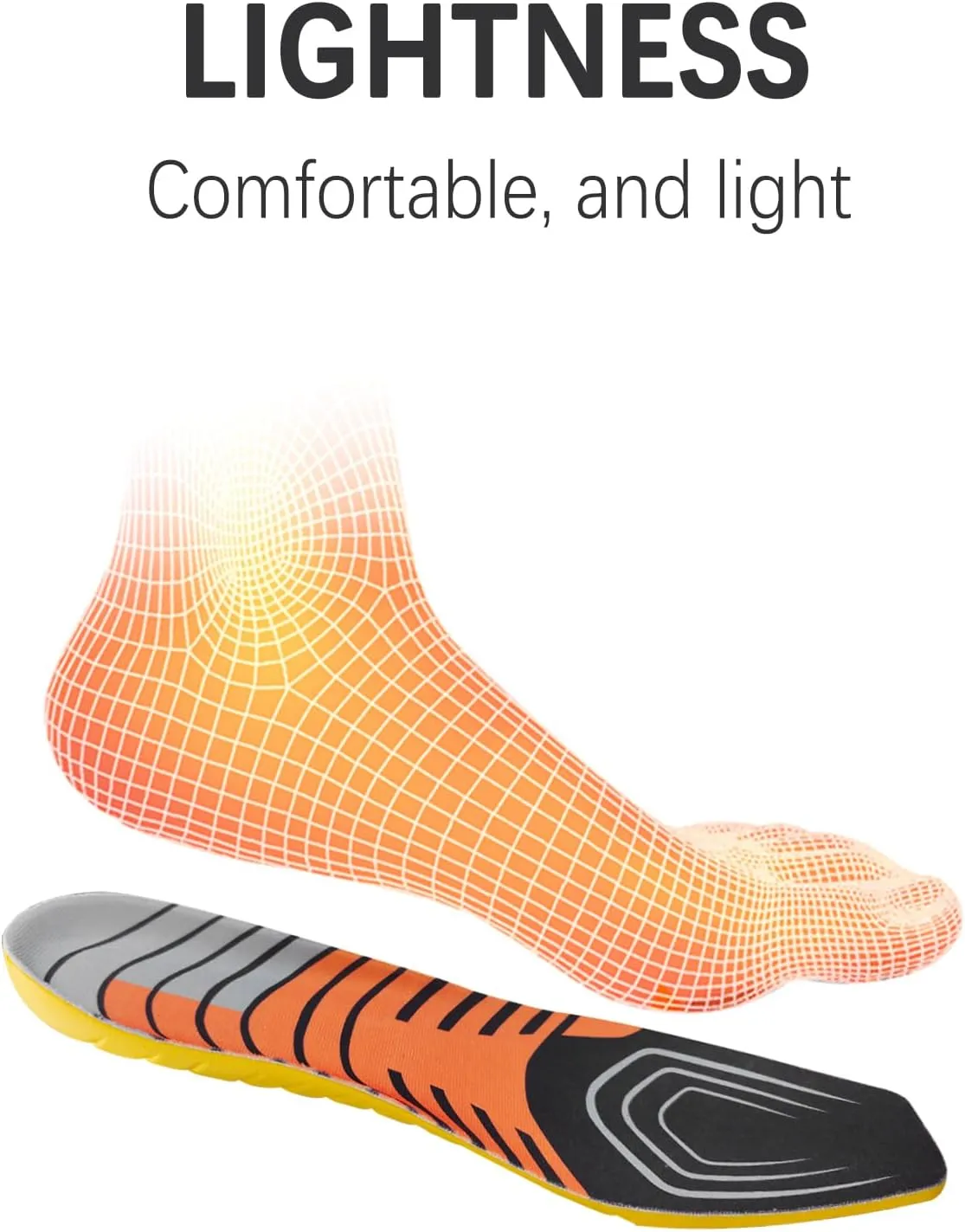 Shoe Insoles for Ariat Men's Square Toe Boot Replacement, Memory Foam Footwear Inserts Comfortable Light-Weight and Cushion Shock Absorbing (Men10.5)