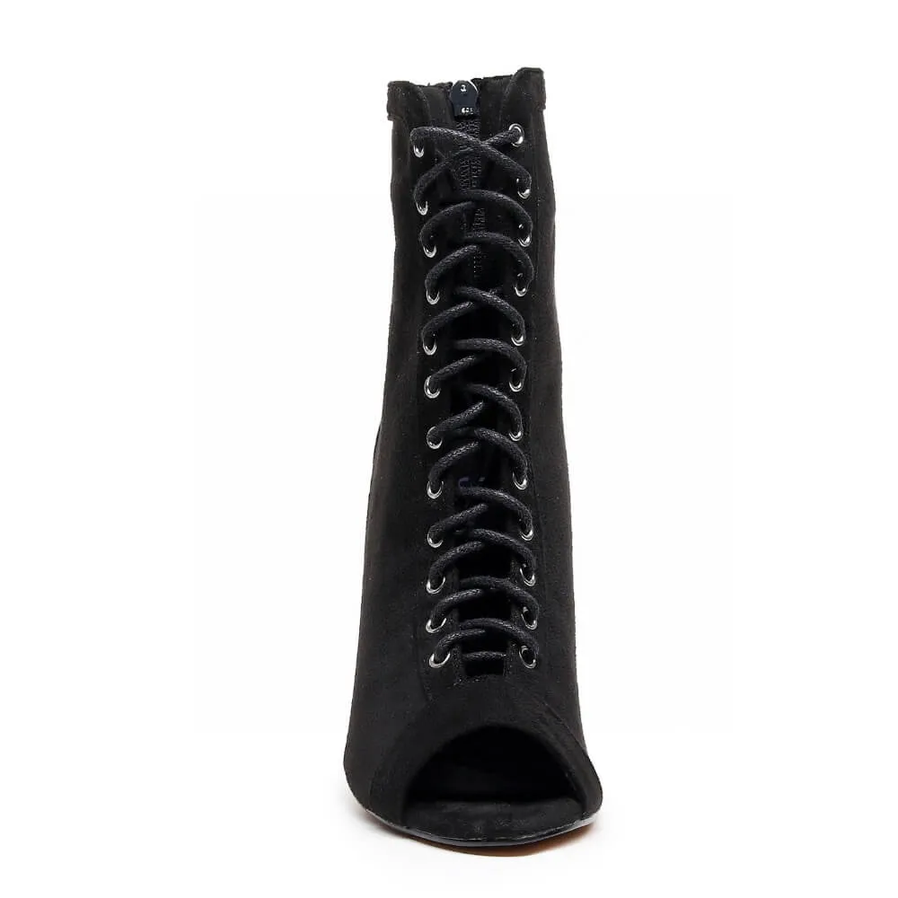 Sierralynn - Black Vegan Suede - Street Sole