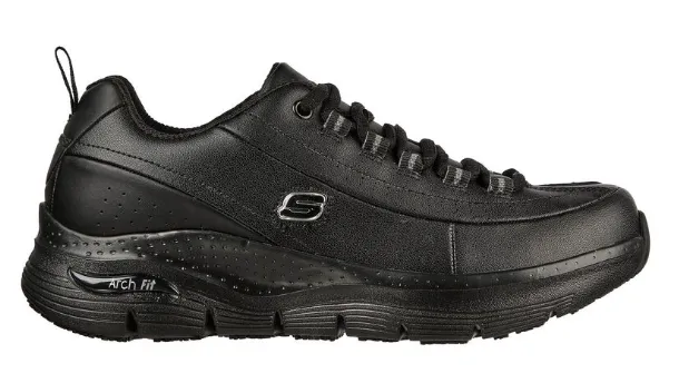 Skechers Black Arch Fit SR Trickel II Ladies Work Sneakers 108053
