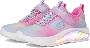 SKECHERS Girls Cruisers-Rainbow Reflectin Sneaker, Lavender/Multi, 13.5 Little Kid