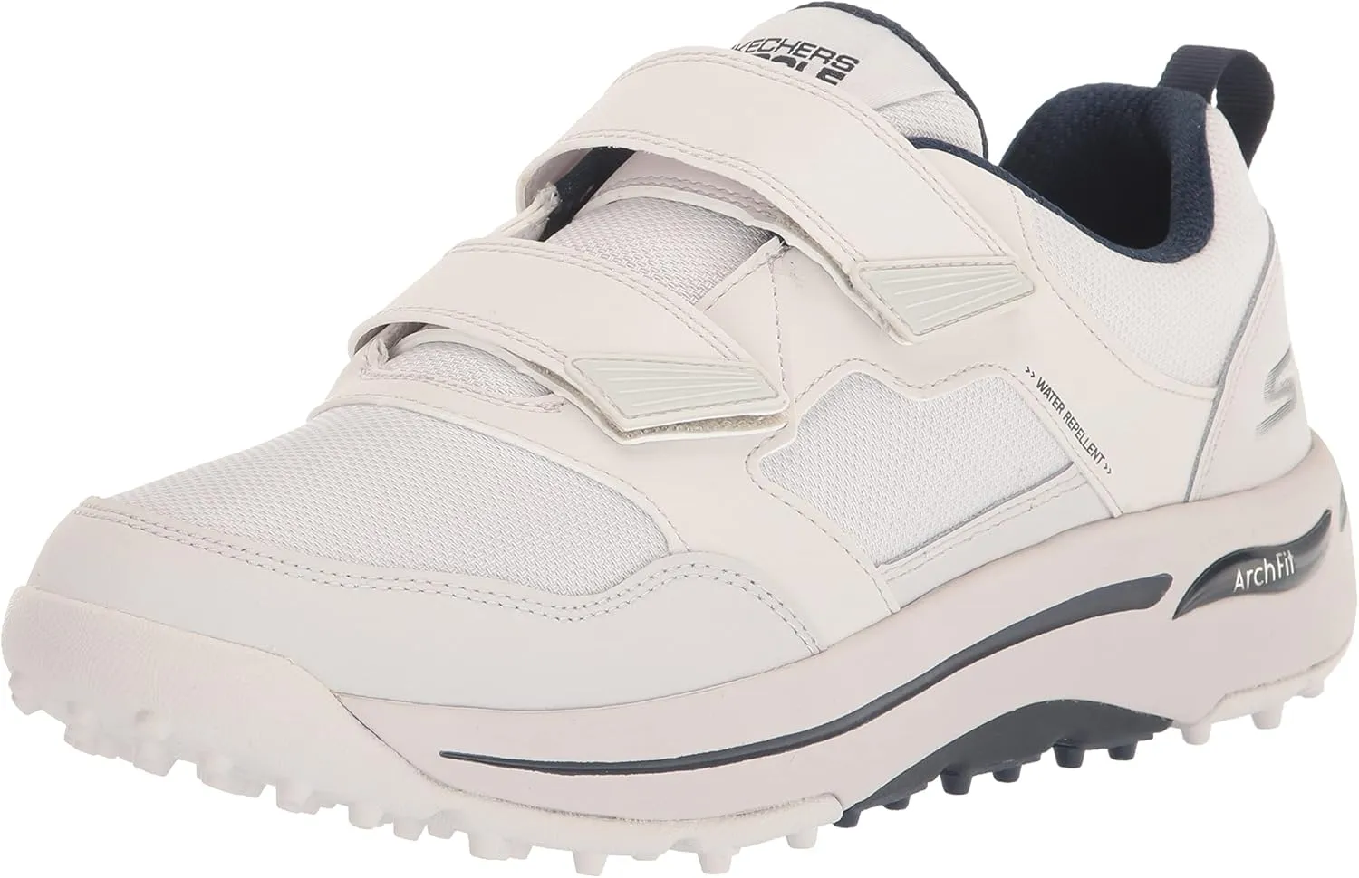 Skechers Men's Arch Fit Golf Shoe Sneaker, White/Navy, 9