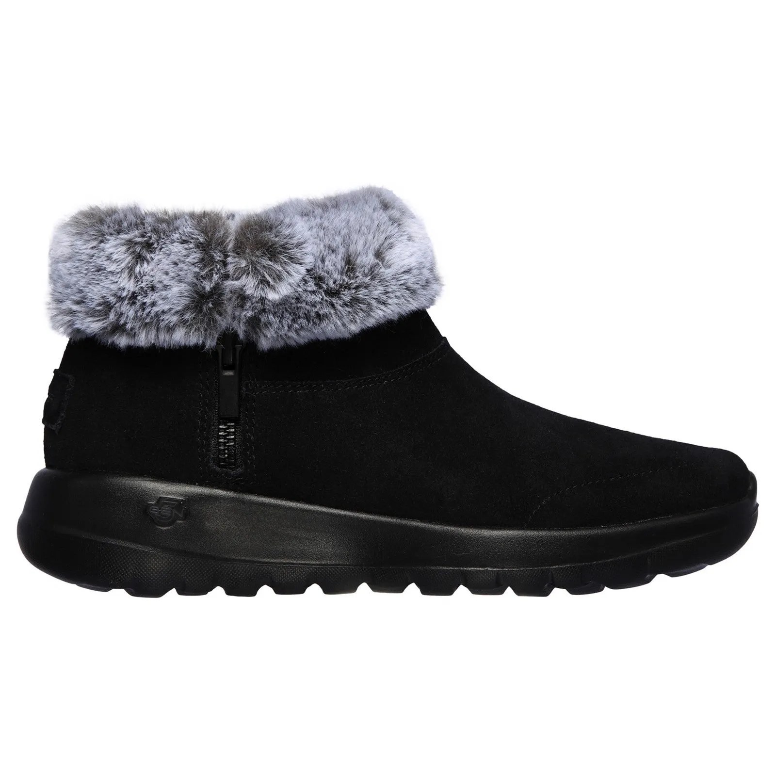 Skechers Womens On The Go Joy Savvy Wide 144003W-BKGY Black/Grey Slip On Shoe