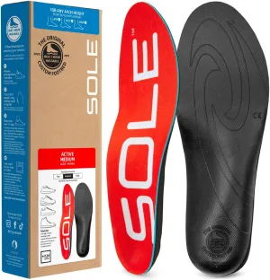 SOLE Active Medium Insoles – Orthotic Arch Support Inserts for Plantar Fasciitis Relief - Mens 5/Womens 7, 1 Pair