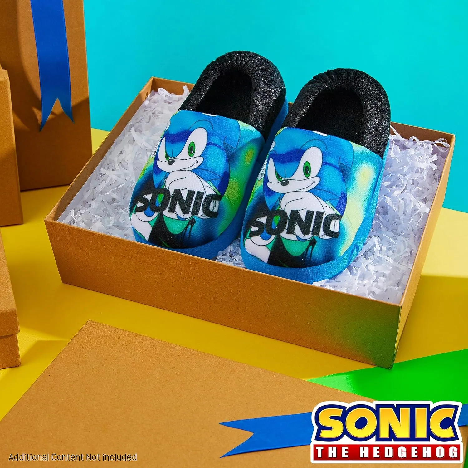 Sonic The Hedgehog Boys Slippers - Warm 3D Kids Slippers Size 10-3 Non-Slip House Shoes - Sonic Gifts for Boys