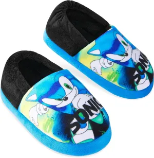 Sonic The Hedgehog Boys Slippers - Warm 3D Kids Slippers Size 10-3 Non-Slip House Shoes - Sonic Gifts for Boys