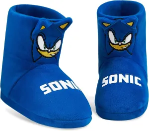 Sonic The Hedgehog Boys Slippers - Warm 3D Kids Slippers Size 10-3 Non-Slip House Shoes - Sonic Gifts for Boys