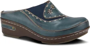 Spring Step L'Artiste Women's Chino Leather Loafer Blue EU 38 / US 7.5-8