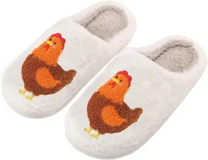 Strawberry Cotton Slippers - Cherry, Love Heart, Cowboy Boot, Fox Cat Designs - Women's Men's Vintage Memory Foam Indoor Household Cloud Slip-On