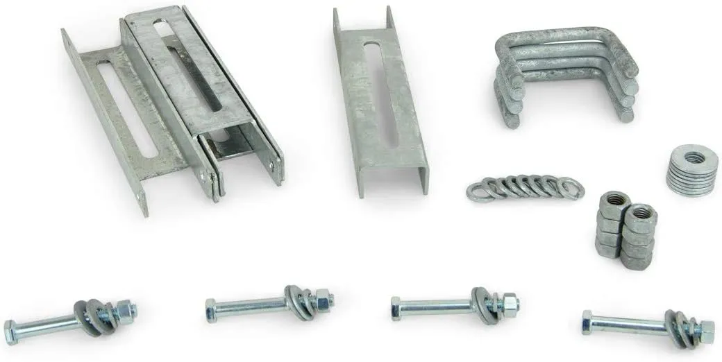 Sturdy Built (4) 10" Galvanized Vertical Bunk Bracket Kit for 1.5x3 Boat Trailer Cross Members