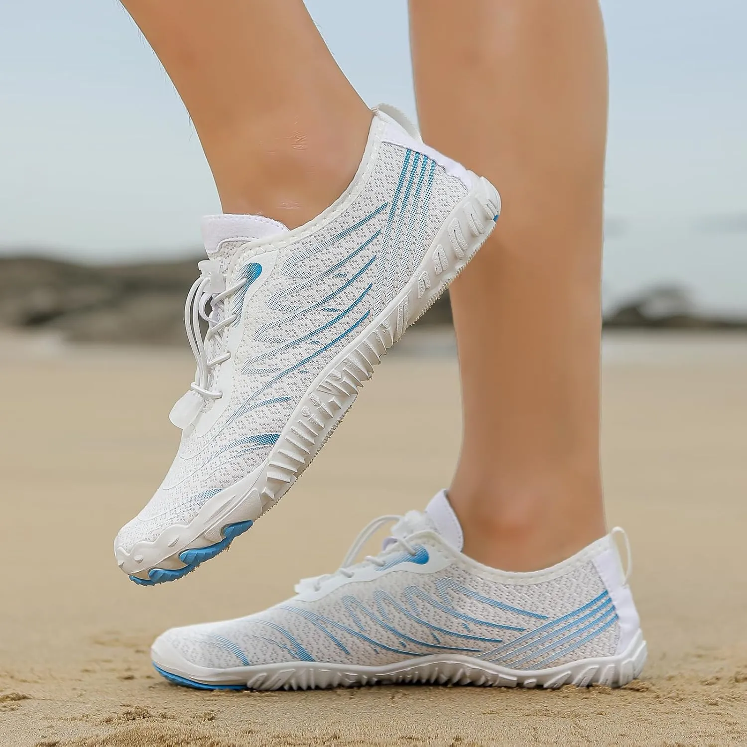 Summer Barefoot Shoes Women Comfortable Grounding Shoes with Copper Barefoot Shoe Quick Dry Breathable Non-Slip Athletic Footwear Soft Athletic Hiking Water Sports Sneaker