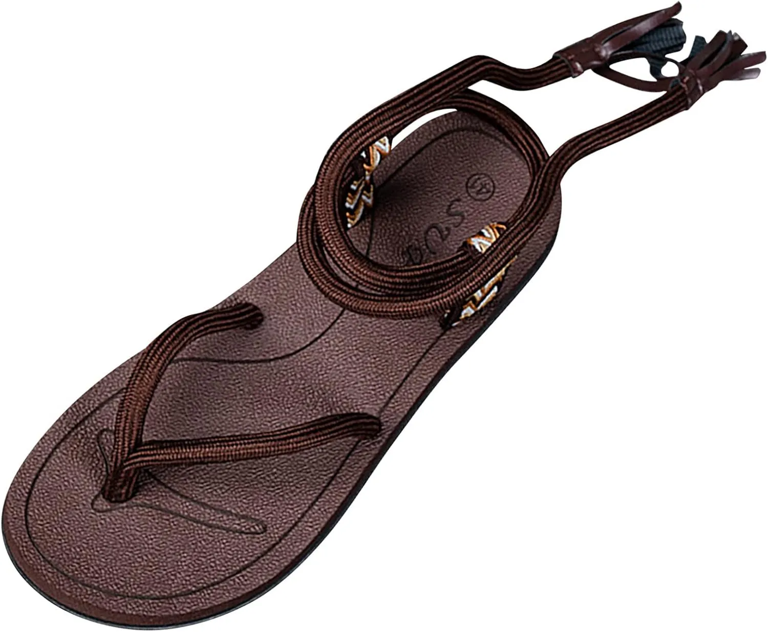 Summer Shoes Couple Men's Fashion Outerwear Rope Printed Herringbone Strap Sandal