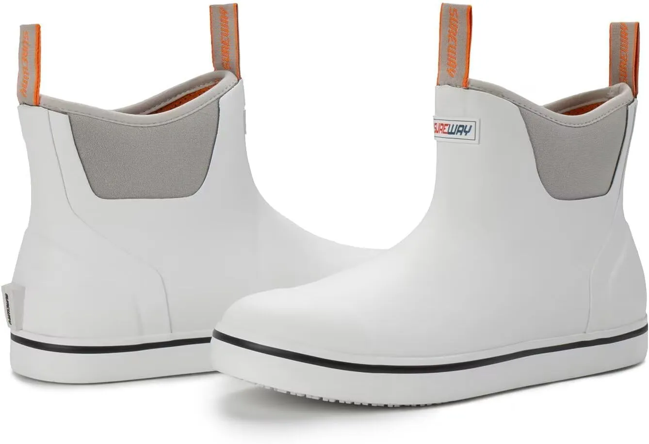 SUREWAY Women's Deck Boots Professional Non-Slip Fishing & Ankle Deck Boot Waterproof Rain Boots