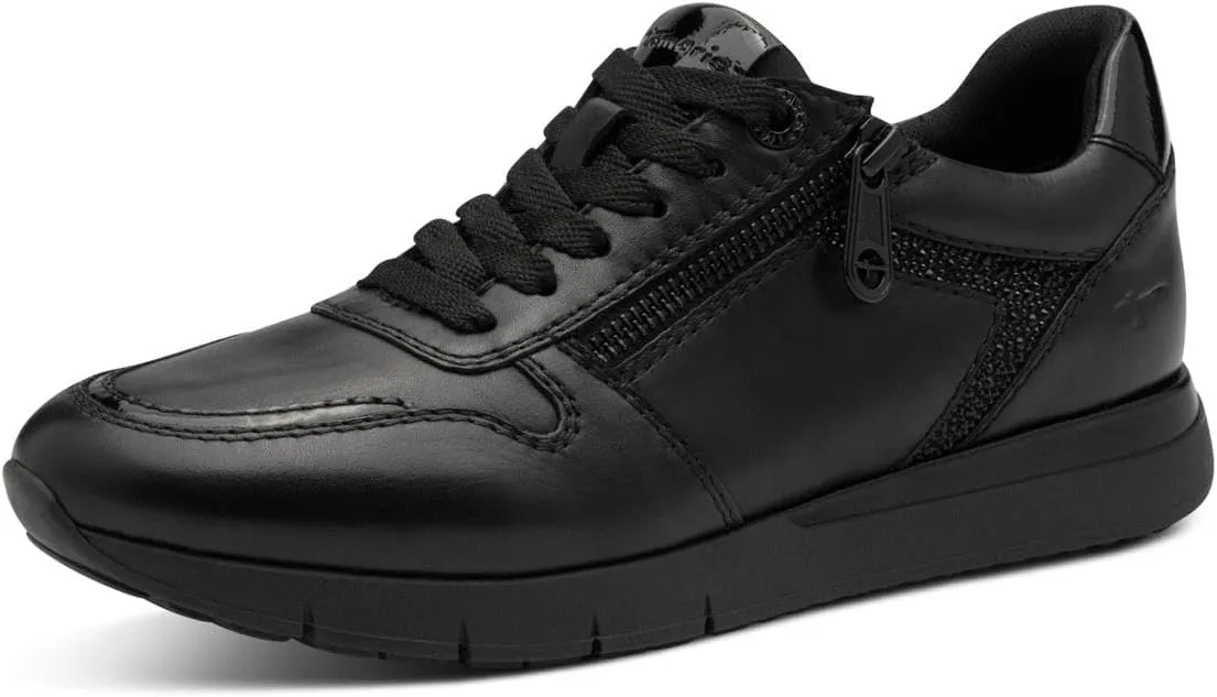 Tamaris Women's Sneaker, Black, 7.5