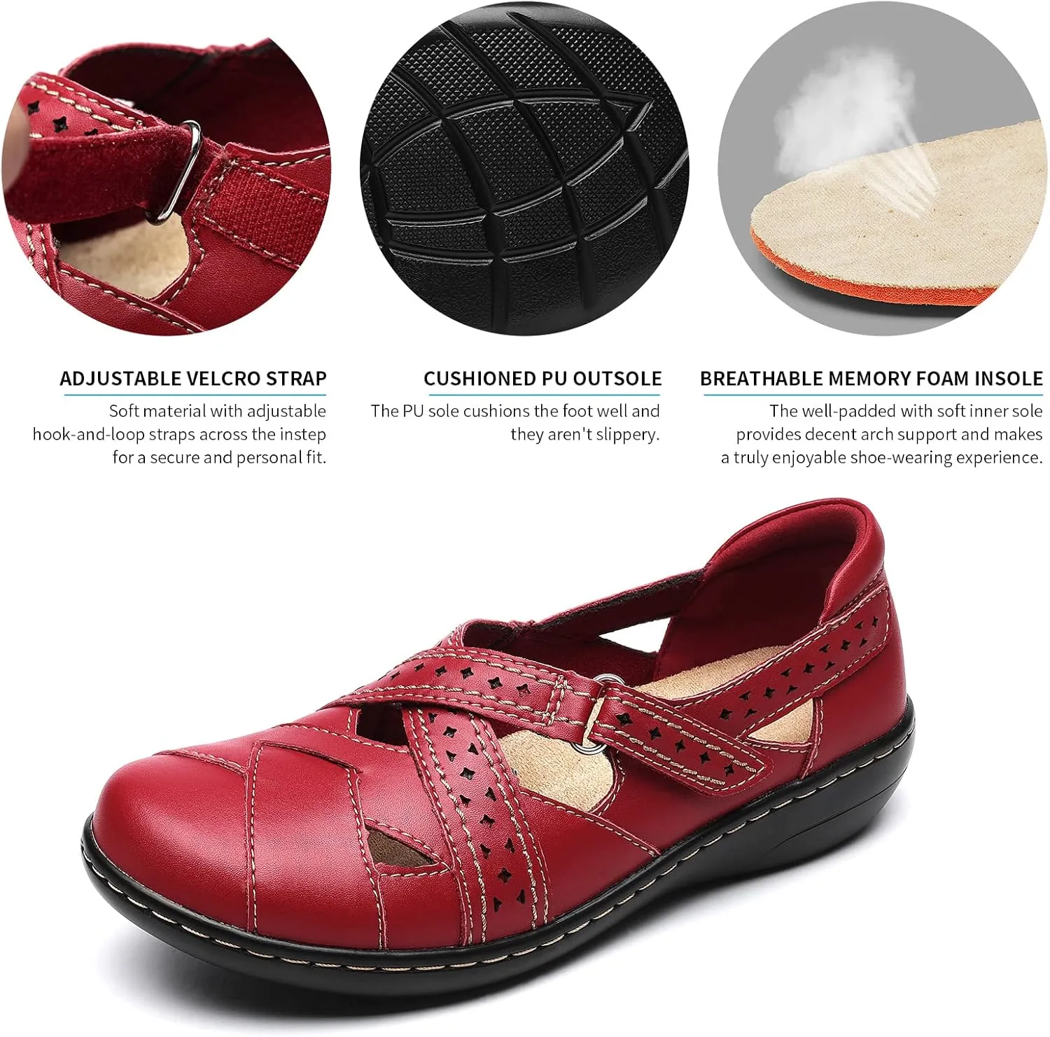 TERRIKAT Women's Casual Loafers Cute Slip On Comfort Walking Flats Leather Driving Moccasins Fashion Closed Toe Boat Shoes