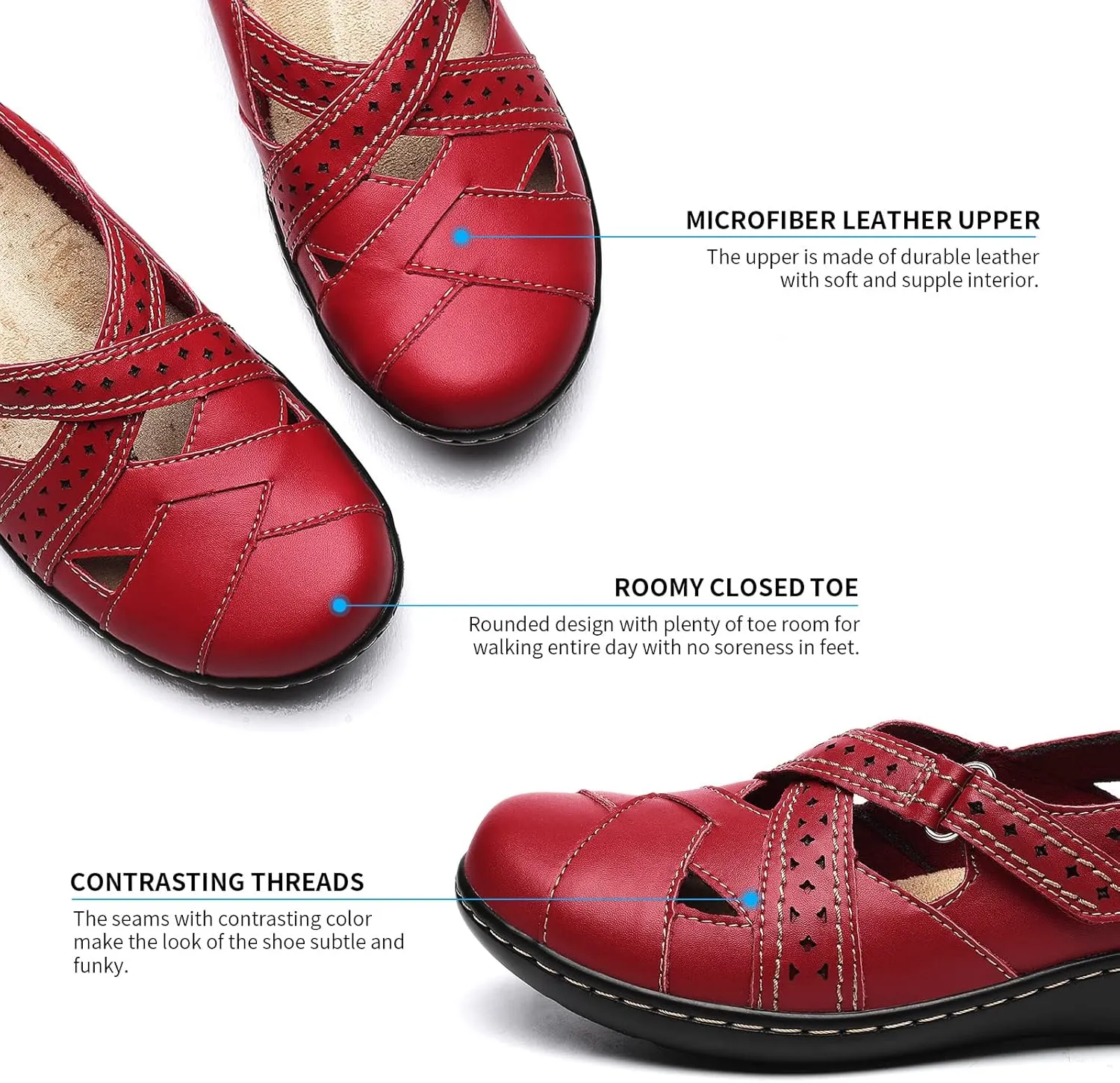 TERRIKAT Women's Casual Loafers Cute Slip On Comfort Walking Flats Leather Driving Moccasins Fashion Closed Toe Boat Shoes