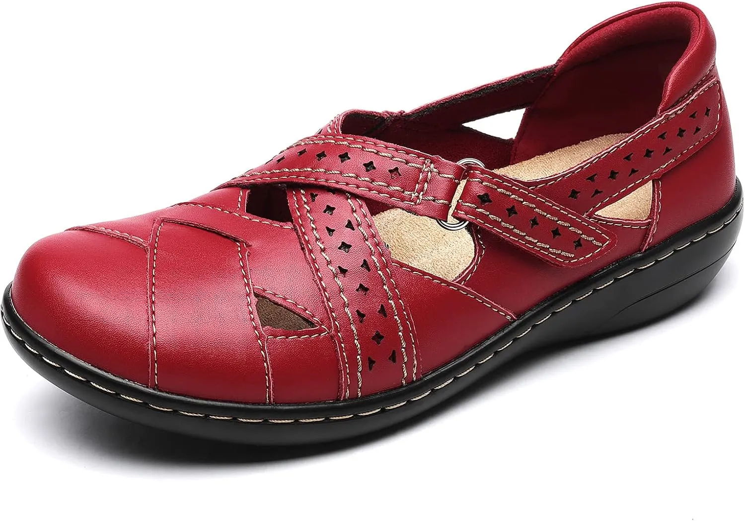 TERRIKAT Women's Casual Loafers Cute Slip On Comfort Walking Flats Leather Driving Moccasins Fashion Closed Toe Boat Shoes