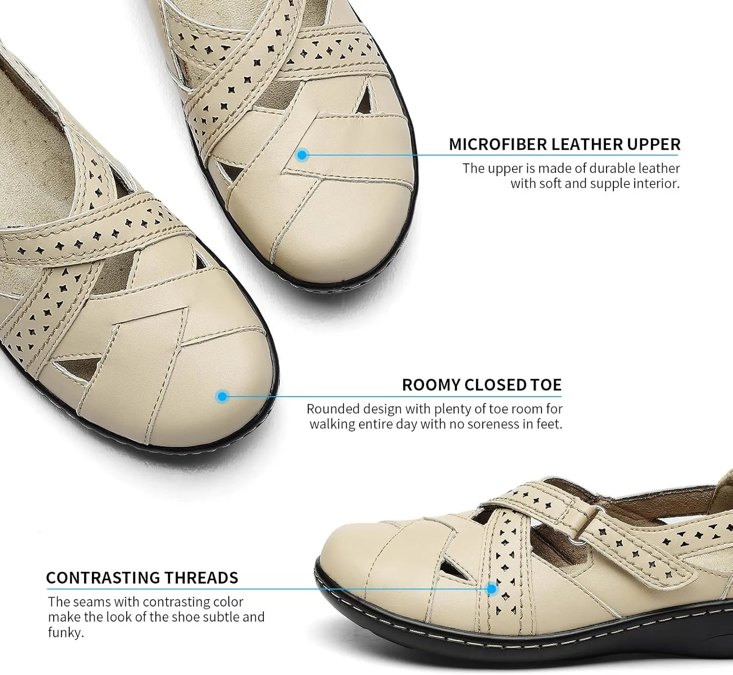 TERRIKAT Women's Casual Loafers Cute Slip On Comfort Walking Flats Leather Driving Moccasins Fashion Closed Toe Boat Shoes