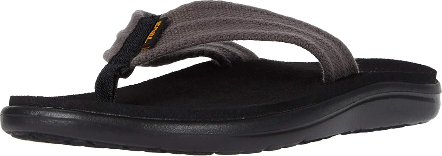 Teva Men's VOYA Canvas FLIP Flop, Dark Shadow, 8 Medium US