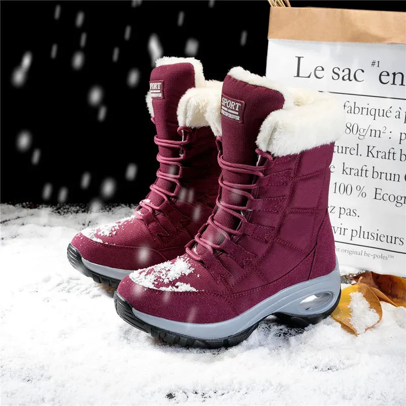 Thick Fur Winter Boots for Women - Non-Slip Waterproof