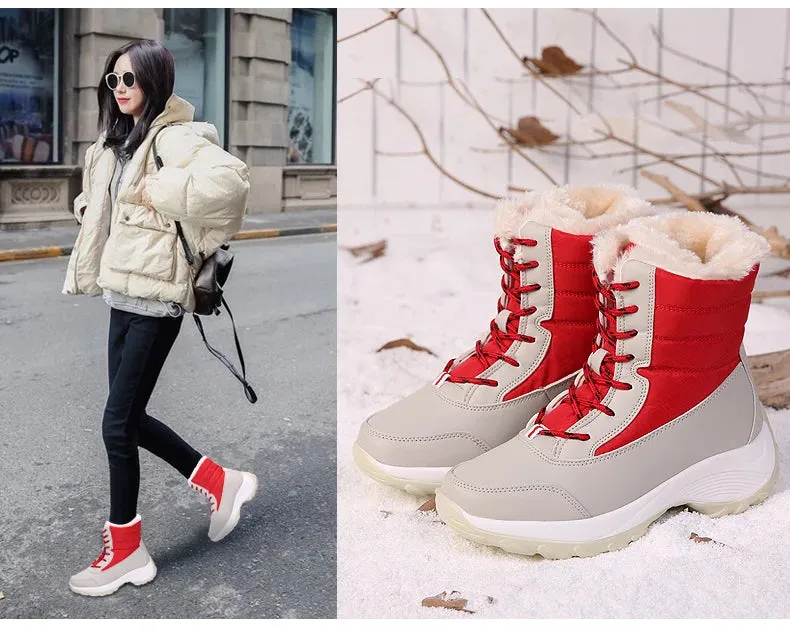 Thick Fur Winter Boots for Women - Non-Slip Waterproof