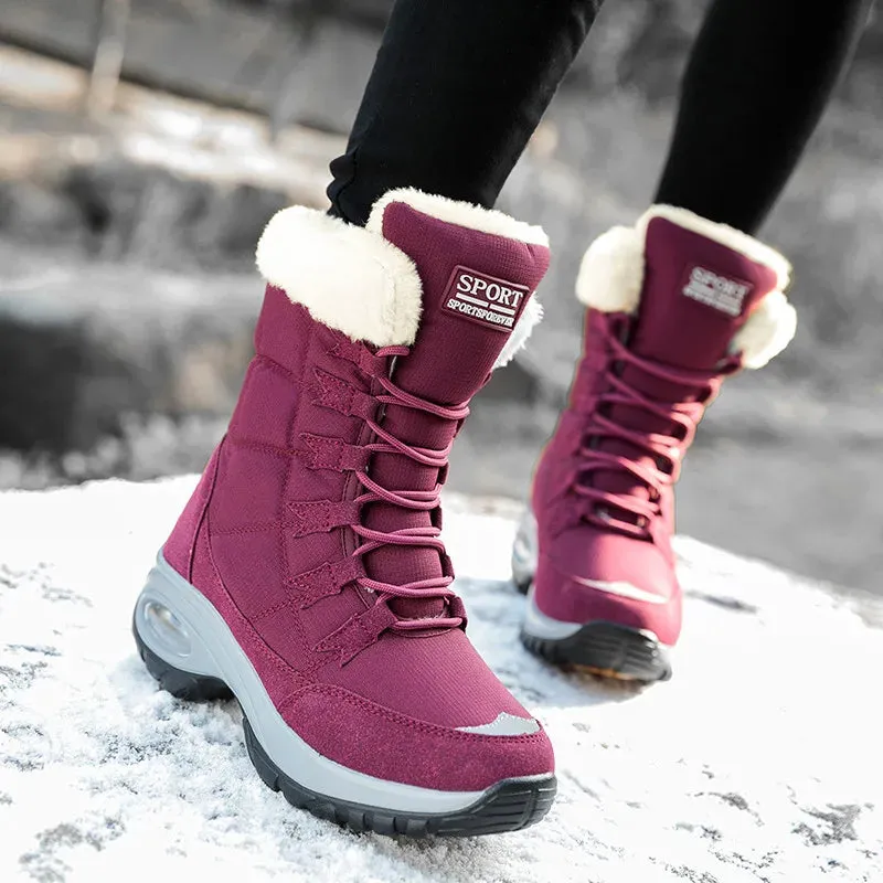 Thick Fur Winter Boots for Women - Non-Slip Waterproof