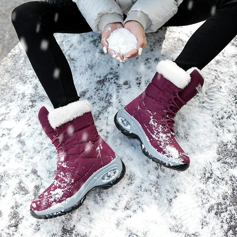Thick Fur Winter Boots for Women - Non-Slip Waterproof
