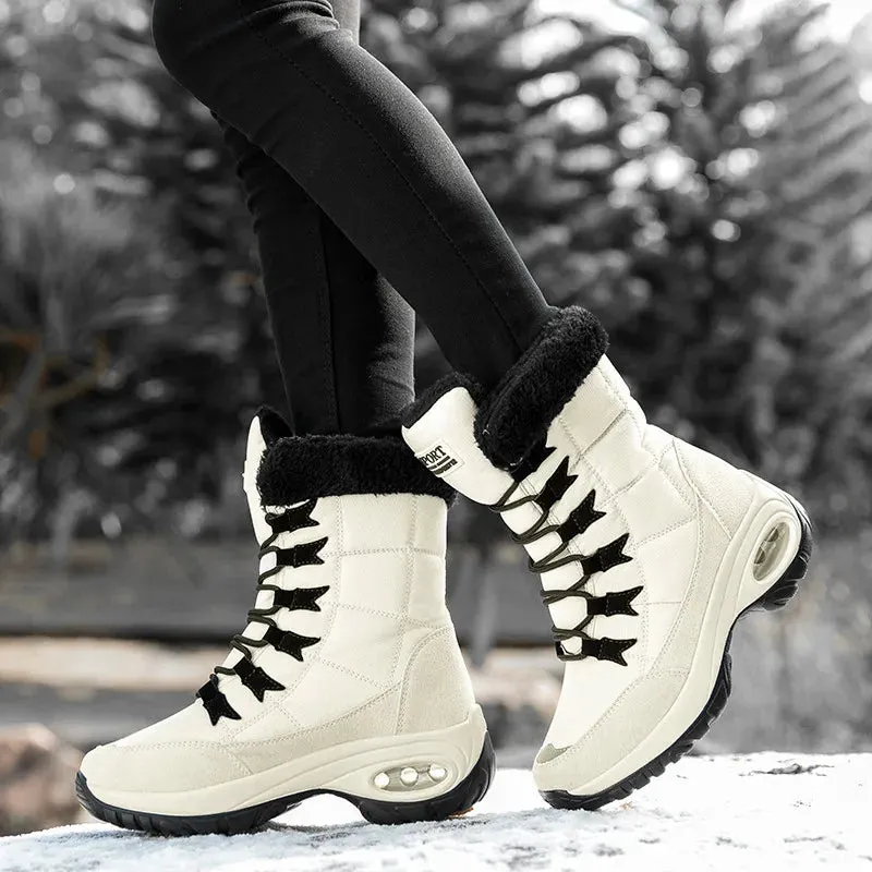 Thick Fur Winter Boots for Women - Non-Slip Waterproof